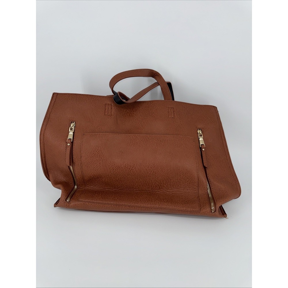 Miztique Tote Bag Womens Large Vegan Leather Purse Brown